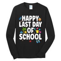 Happy Last Day Of School Hello Summer Teacher & Students Tall Long Sleeve T-Shirt