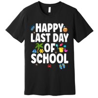 Happy Last Day Of School Hello Summer Teacher & Students Premium T-Shirt