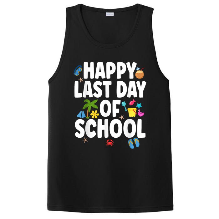 Happy Last Day Of School Hello Summer Teacher & Students PosiCharge Competitor Tank