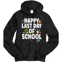 Happy Last Day Of School Hello Summer Teacher & Students Tie Dye Hoodie