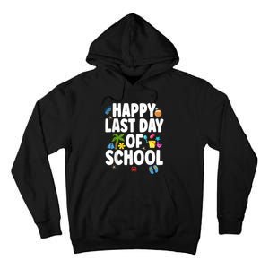 Happy Last Day Of School Hello Summer Teacher & Students Tall Hoodie