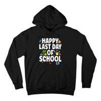 Happy Last Day Of School Hello Summer Teacher & Students Tall Hoodie