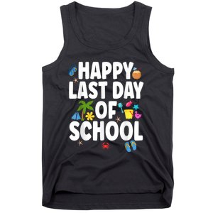 Happy Last Day Of School Hello Summer Teacher & Students Tank Top