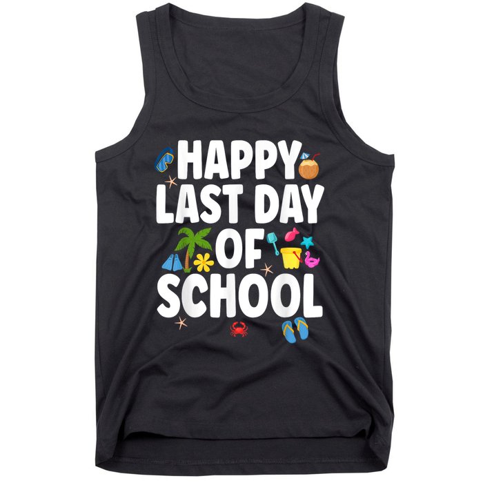 Happy Last Day Of School Hello Summer Teacher & Students Tank Top