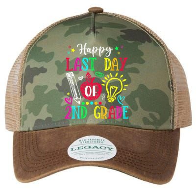 Happy Last Day Of 2nd Grade Graduation Teacher Student Legacy Tie Dye Trucker Hat