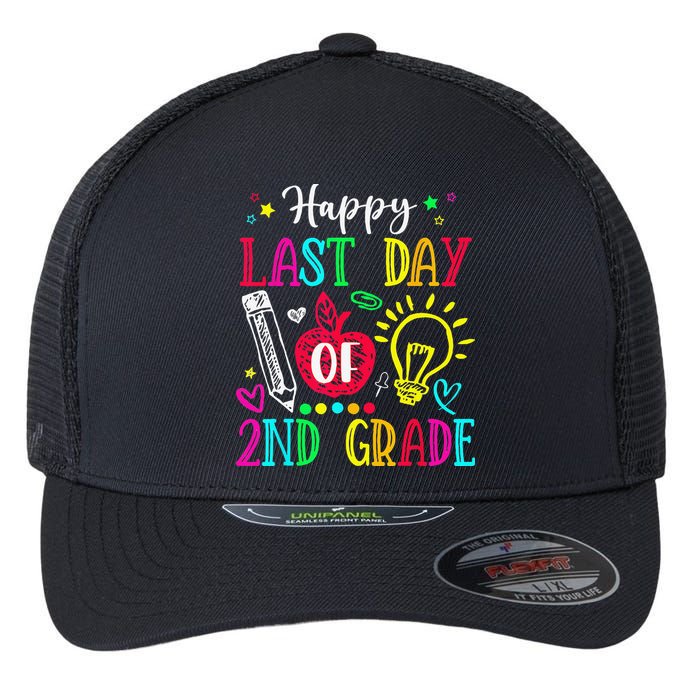 Happy Last Day Of 2nd Grade Graduation Teacher Student Flexfit Unipanel Trucker Cap
