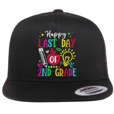 Happy Last Day Of 2nd Grade Graduation Teacher Student Flatbill Hat