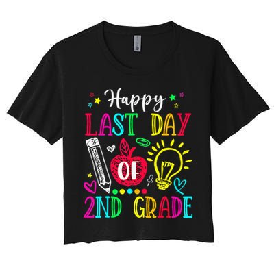 Happy Last Day Of 2nd Grade Graduation Teacher Student Crop Top
