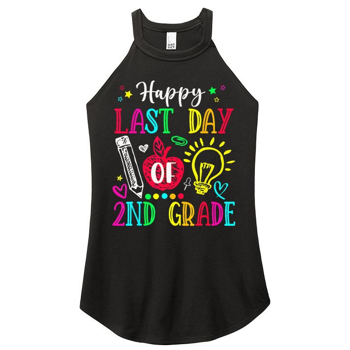 Happy Last Day Of 2nd Grade Graduation Teacher Student Women's Perfect Tri Rocker Tank