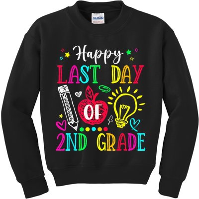 Happy Last Day Of 2nd Grade Graduation Teacher Student Kids Sweatshirt