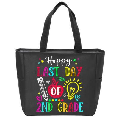 Happy Last Day Of 2nd Grade Graduation Teacher Student Zip Tote Bag