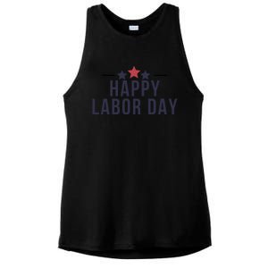 Happy Labor Day Ladies PosiCharge Tri-Blend Wicking Tank