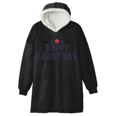 Happy Labor Day Hooded Wearable Blanket
