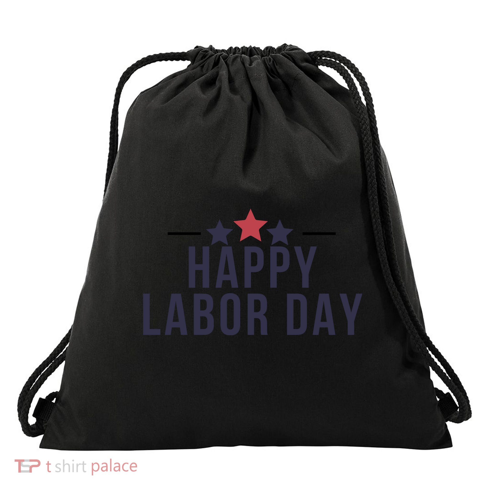 Happy Labor Day Drawstring Bag