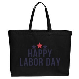 Happy Labor Day Cotton Canvas Jumbo Tote