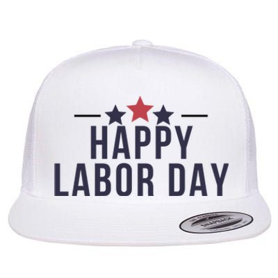 Happy Labor Day Flat Bill Trucker Hat