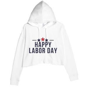 Happy Labor Day Crop Fleece Hoodie