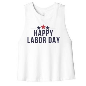 Happy Labor Day Women's Racerback Cropped Tank