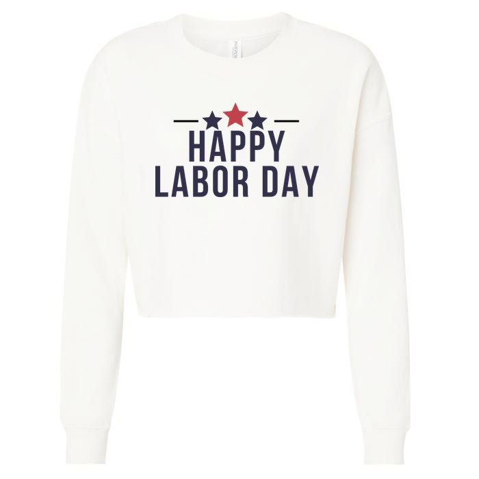 Happy Labor Day Cropped Pullover Crew