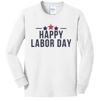 Happy Labor Day Kids Long Sleeve Shirt