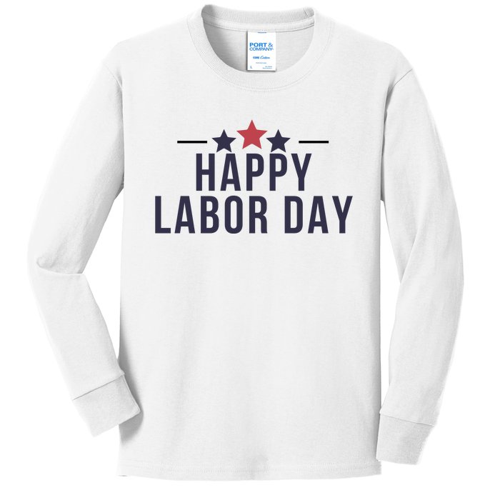 Happy Labor Day Kids Long Sleeve Shirt