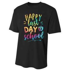 Happy Last Day of School Teacher Student Graduation Performance Sprint T-Shirt