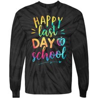 Happy Last Day of School Teacher Student Graduation Tie-Dye Long Sleeve Shirt