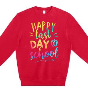 Happy Last Day of School Teacher Student Graduation Premium Crewneck Sweatshirt