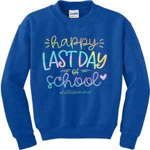 Happy Last Day Of School Hello Summer Students And Teachers Kids Sweatshirt