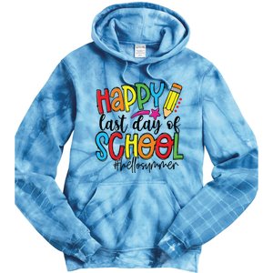 Happy Last Day Of School Teacher Student Graduation Gifts Tie Dye Hoodie