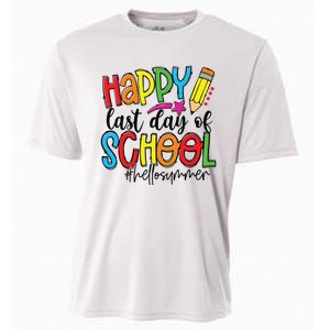 Happy Last Day Of School Teacher Student Graduation Gifts Cooling Performance Crew T-Shirt