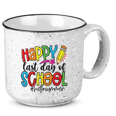 Happy Last Day Of School Teacher Student Graduation Gifts 15oz Campfire Ceramic Mug