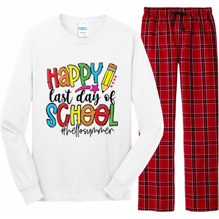 Happy Last Day Of School Teacher Student Graduation Gifts Long Sleeve Pajama Set