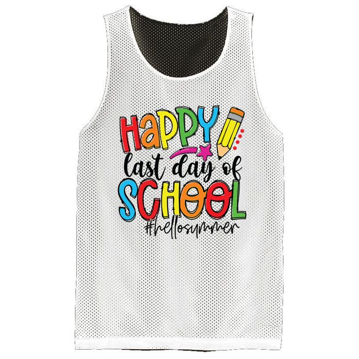 Happy Last Day Of School Teacher Student Graduation Gifts Mesh Reversible Basketball Jersey Tank