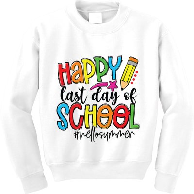 Happy Last Day Of School Teacher Student Graduation Gifts Kids Sweatshirt
