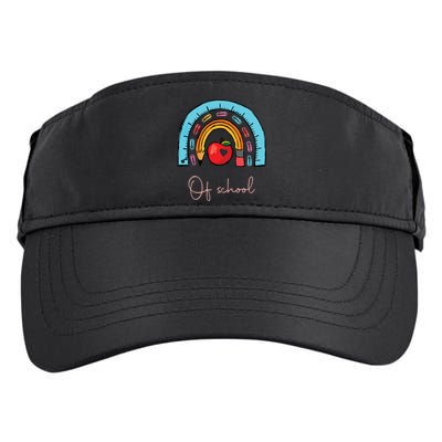 Happy Last Day Of School Teacher Student Graduation Rainbow Adult Drive Performance Visor