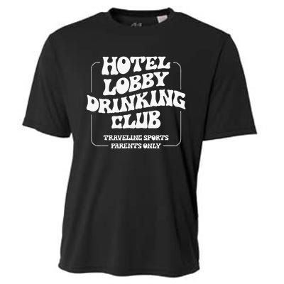 Hotel Lobby Drinking Club Traveling Tournament Parents Cooling Performance Crew T-Shirt