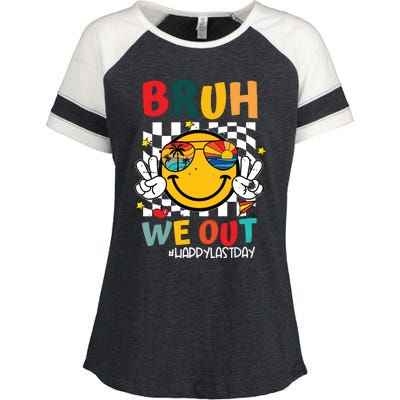 Happy Last Day End Of School Graduation Gift Bruh We Out Enza Ladies Jersey Colorblock Tee