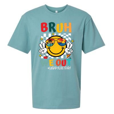 Happy Last Day End Of School Graduation Gift Bruh We Out Sueded Cloud Jersey T-Shirt