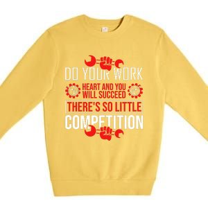 Happy Labor Day 2024 Motivational Quote Premium Crewneck Sweatshirt