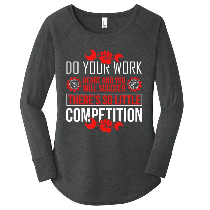 Happy Labor Day 2024 Motivational Quote Women's Perfect Tri Tunic Long Sleeve Shirt