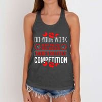 Happy Labor Day 2024 Motivational Quote Women's Knotted Racerback Tank