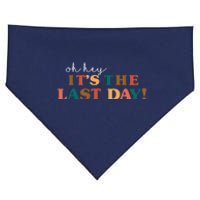 Happy Last Day Of School Tee For Teachers Student USA-Made Doggie Bandana