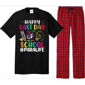 Happy Last Day Of School Para Life Teacher Lover Summer Gift Pajama Set