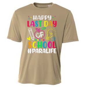 Happy Last Day Of School Para Life Teacher Lover Summer Gift Cooling Performance Crew T-Shirt