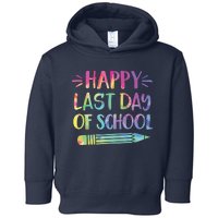 Happy Last Day Of School Tie Dye Cool Teacher Hello Summer Toddler Hoodie