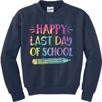 Happy Last Day Of School Tie Dye Cool Teacher Hello Summer Kids Sweatshirt