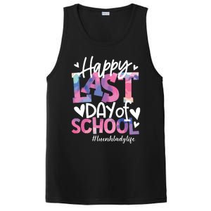 Happy Last Day Of School Tie Dye Lunch Lady Life Summer Gift PosiCharge Competitor Tank