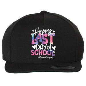 Happy Last Day Of School Tie Dye Lunch Lady Life Summer Gift Wool Snapback Cap