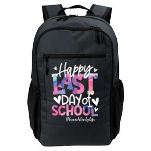 Happy Last Day Of School Tie Dye Lunch Lady Life Summer Gift Daily Commute Backpack